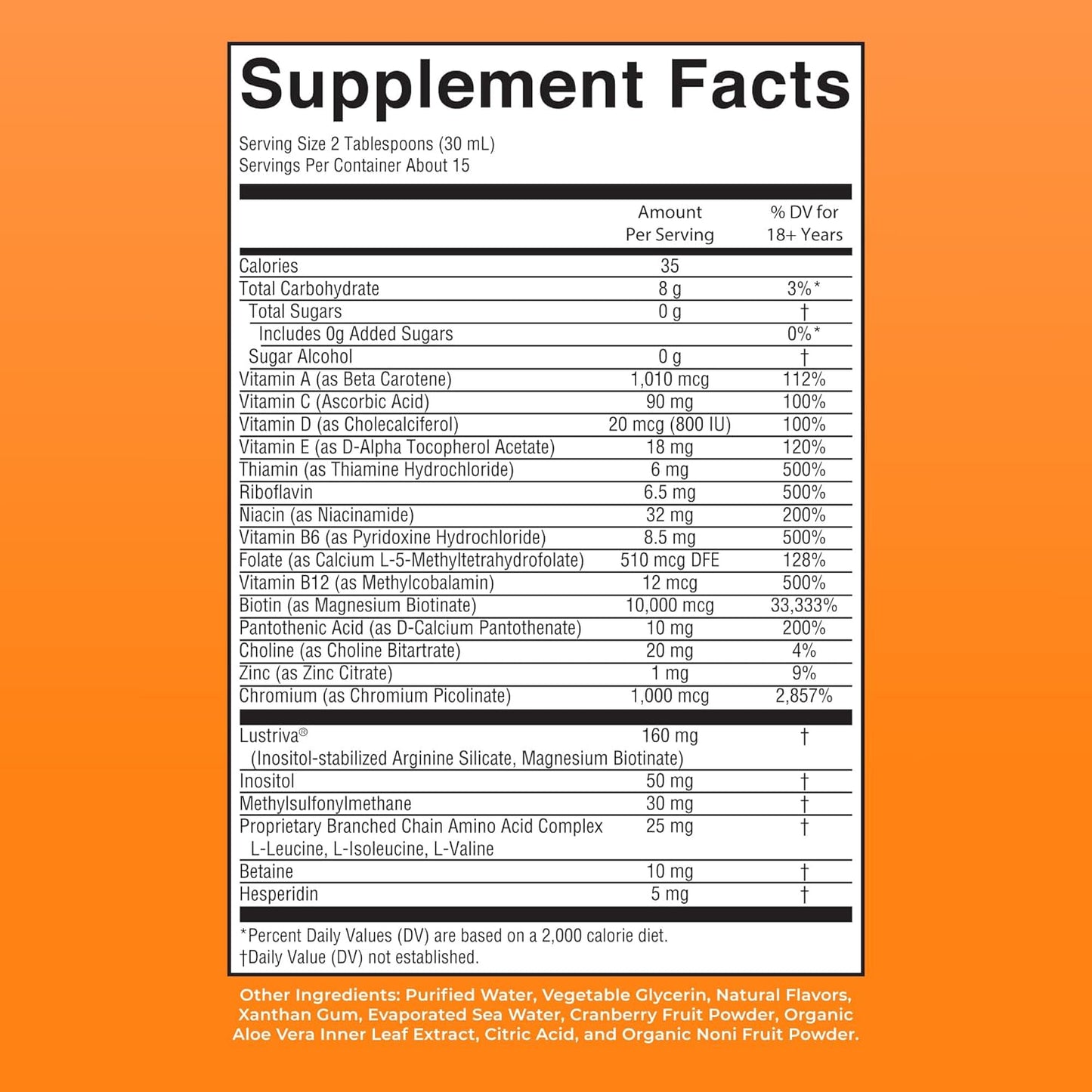 MARYRUTH'S Liquid Multivitamin+Hair Growth | Biotin 10000Mcg | Lustriva Hair Growth Supplement | Clinically Tested in Women for Thicker Hair&Facial Wrinkle | Skin Care | Ages 18+ | 15.22 Fl Oz