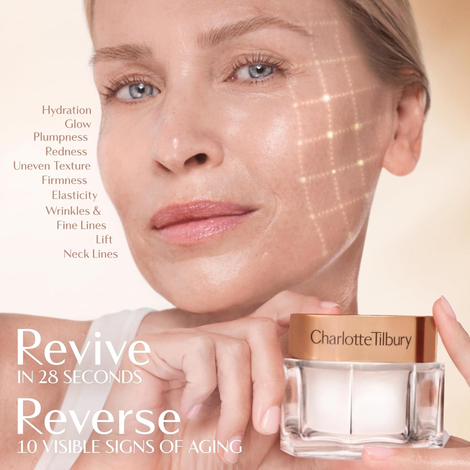 Magic Cream Face Moisturizer - Firming & Hydrating Face Cream to Create a Smoother-Looking Base for Makeup - Enriched with Vitamins C & E, Peptide Complex & Hyaluronic Acid