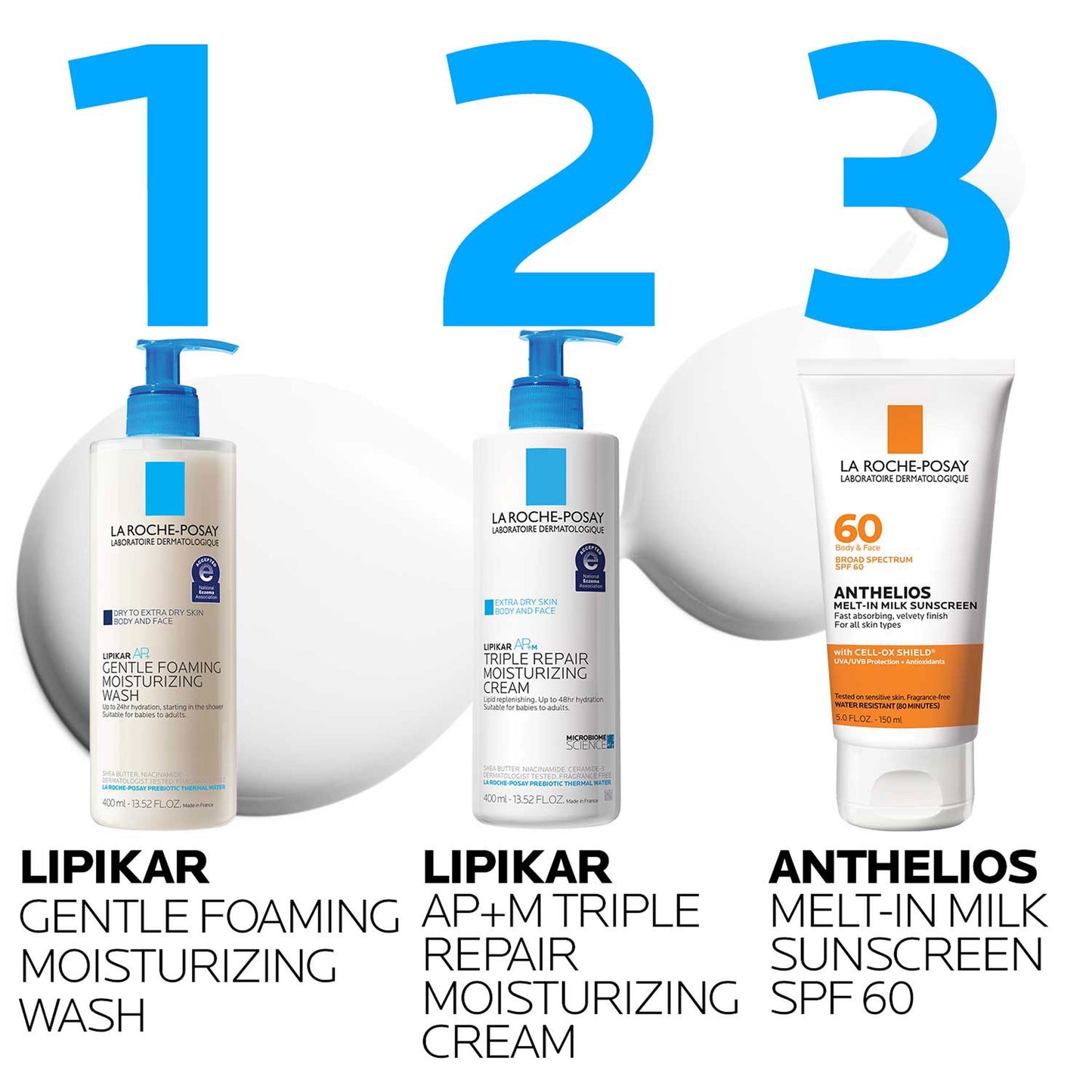 Lipikar AP+ Moisturizing Body & Face Wash, 3.38 Fl Oz