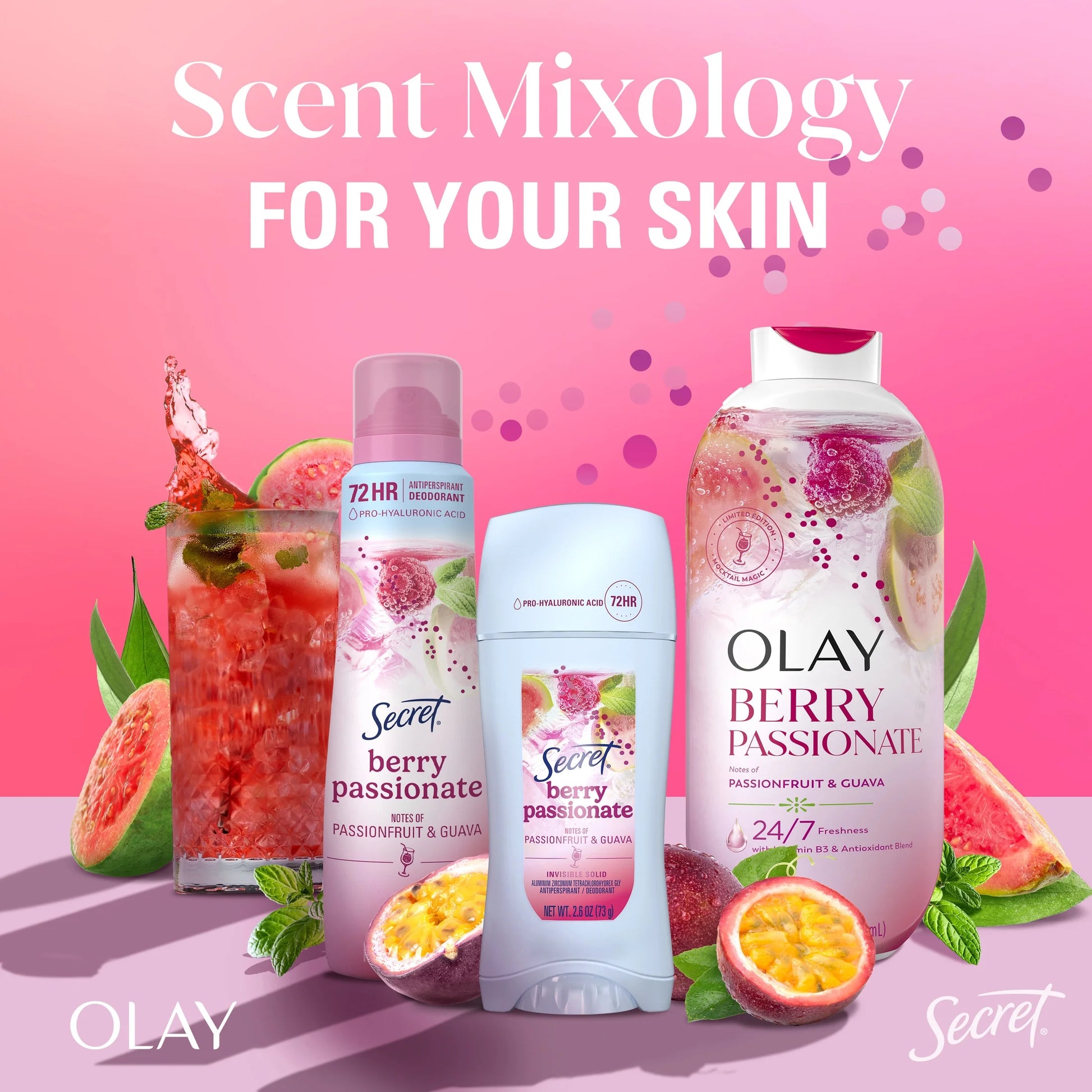 Dry Spray Antiperspirant Deodorant for Women, Berry Passionate, 4.1Oz