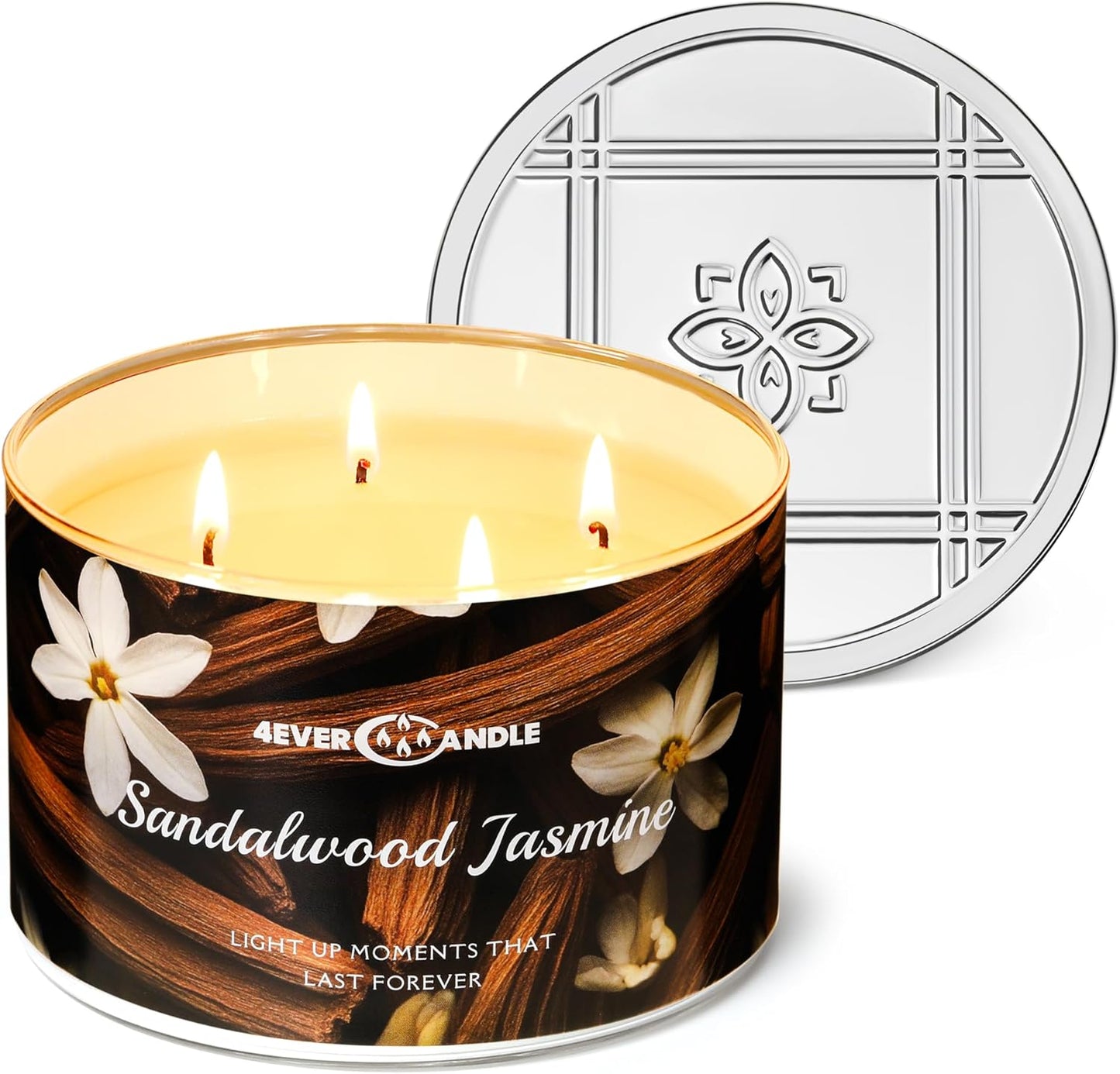 4EVER Scented Candles | 4-Wick 18Oz Soy Wax Candle | up to 50Hrs Clean Burn | Aromatherapy Candles for Home Scented | Gifts for Women & Mom, Whipped Vanilla Cake